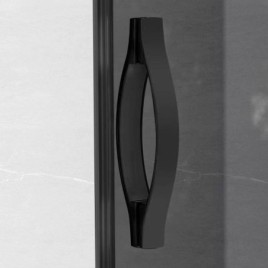SIGMA SIMPLY BLACK Sliding Shower Door, Corner Entrance, 800 mm, verre clair