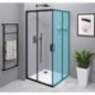 SIGMA SIMPLY BLACK Sliding Shower Door, Corner Entrance, 800 mm, verre clair SIGMA SIMPLY BLACK Sliding Shower Door, Corner Entrance, 800 mm, verre clair