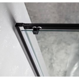 SIGMA SIMPLY BLACK Sliding Shower Door, Corner Entrance, 1000 mm, verre clair