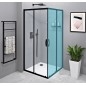SIGMA SIMPLY BLACK Sliding Shower Door, Corner Entrance, 1000 mm, verre clair SIGMA SIMPLY BLACK Sliding Shower Door, Corner Entrance, 1000 mm, verre clair