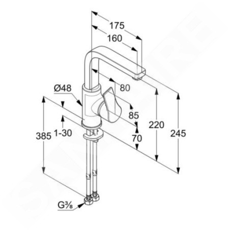 Kludi Zenta SL - Mitigeur de lavabo, chrome 480280565