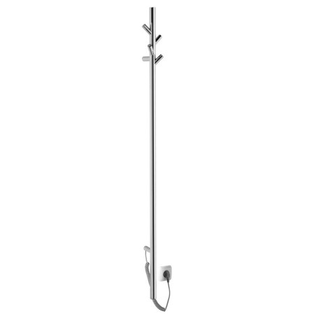 Radiateur de serviette électrique PASADOR, rond, 150x1500 mm, 30 W, acier inoxydable poli