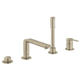 Grohe Lineare - Mitigeur pour le bord de baignoire, installation à 4 trous, nickel brossé 19577EN1