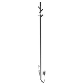 Radiateur de serviette électrique PASADOR, rond, 150x1500 mm, 30 W, acier inoxydable poli