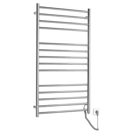 REDONDO radiateur de serviette électrique, rond, 630x1160 mm, 130 W, acier inoxydable poli