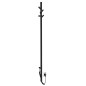 Radiateur de serviette électrique PASADOR, rond, 150x1500 mm, 30 W, noir mat