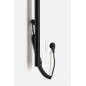 Radiateur de serviette électrique PASADOR, rond, 150x1500 mm, 30 W, noir mat