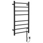 REDONDO radiateur de serviette électrique, rond, 500x900 mm, 75 W, noir mat