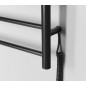 REDONDO radiateur de serviette électrique, rond, 500x900 mm, 75 W, noir mat