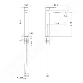 Sapho Dimy - Mitigeur pour vasque, chrome DM006