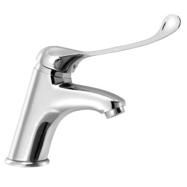 KASIOPEA Robinet de mélangeur de lavabo sans pop up déchets, levier médical, chrome