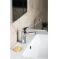 SCHMITZ Robinet de mélangeur de lavabo sans pop up déchets, levier médical, chrome
