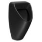 SCHWARN BLACK Céramique Urinal, entrée d'eau arrière, sortie inférieure, noir
