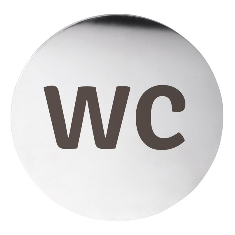 Porte WC panneau dia. 75mm, acier inoxydable mat