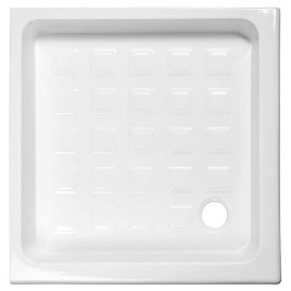 RETRO Plateau de douche en céramique carré 100x100x20cm, blanc