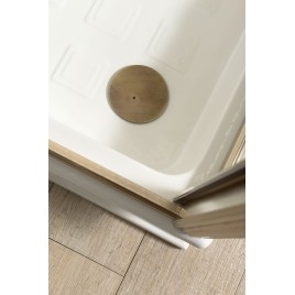 RETRO Plateau de douche en céramique carré 100x100x20cm, blanc