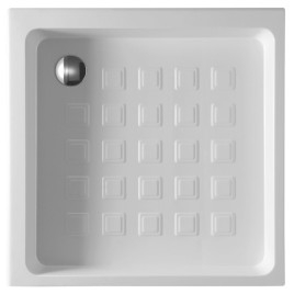 RETRO Plateau de douche en céramique carré 100x100x20cm, blanc