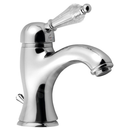 Sapho Kirké - Mitigeur de lavabo avec bonde, manette cristal, chrome KI02KC