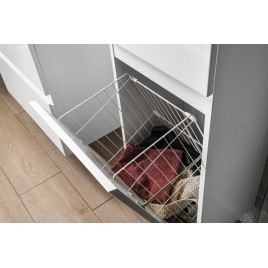 Unité de rangement ALTAIR Tall avec Panier de blanchisserie 40x184x31cm, blanc