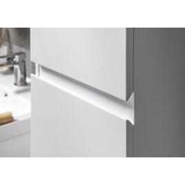 Unité de rangement ALTAIR Tall avec Panier de blanchisserie 40x184x31cm, blanc