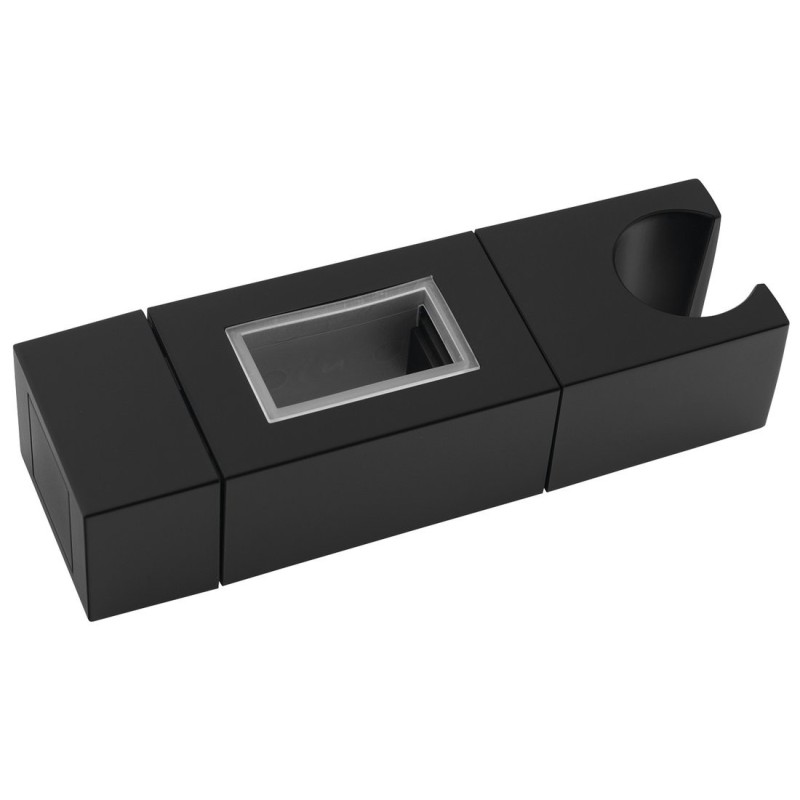 Support pour douche bar 30x15mm, ABS/noir mat