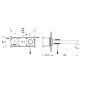 Sapho Solaris - Mitigeur de lavabo encastré, 2 trous, noir mat/doré WD008G