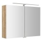 Armoire miroir RIWA avec éclairage LED, 81x70x17cm, alabama de chêne Armoire miroir RIWA avec éclairage LED, 81x70x17cm, alabama de chêne