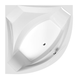 Baignoire d'angle ROSANA MONOLITH 146x146x63cm, Blanc