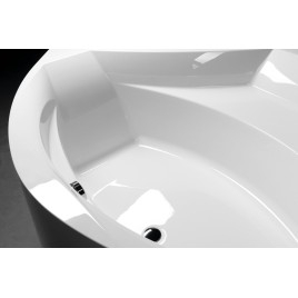 ROSANA MONOLITH Bain de coin 136x136x63cm, Blanc
