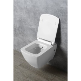 Siège de toilette à fermeture en douceur PURITY SLIM, blanc
