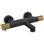 Sapho Solaris - Mitigeur thermostatique de baignoire, noir mat/doré WD010G
