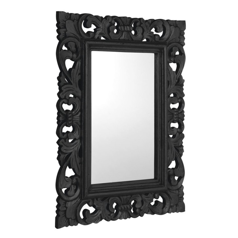 Cadre en bois miroir SAMBLUNG, 60x80cm, noir