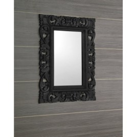 Cadre en bois miroir SAMBLUNG, 60x80cm, noir