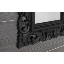 Cadre en bois miroir SAMBLUNG, 60x80cm, noir
