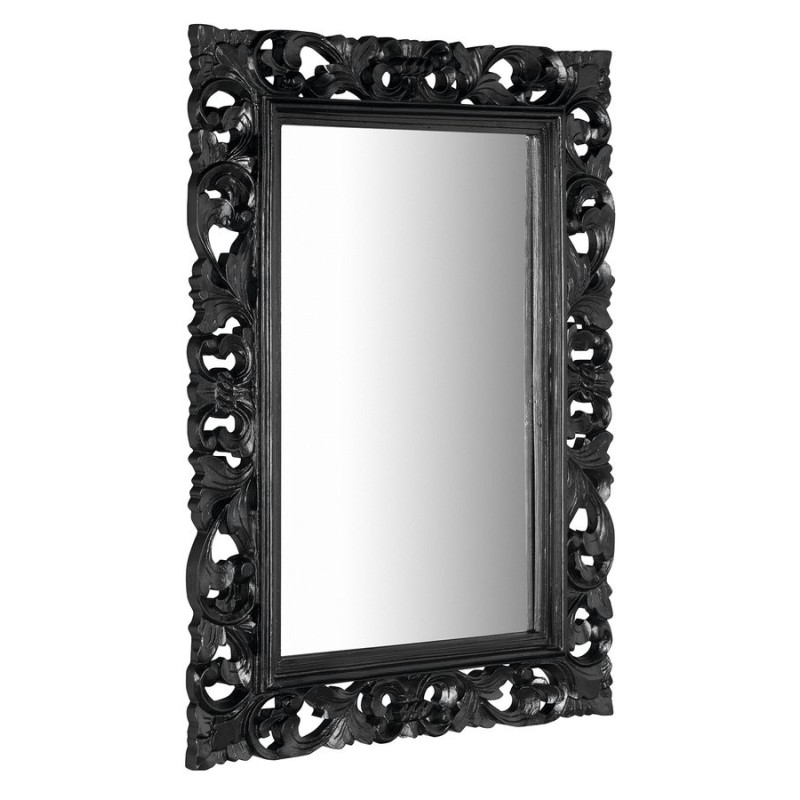 Miroir SCULE avec cadre, 70x100cm, noir