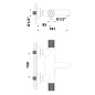 Sapho Solaris - Mitigeur thermostatique de baignoire, noir mat/doré WD010G