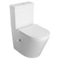 Toilettes monobloc PACO CLEANWASH avec robinet et douche bidet, siphon en S/siphon en P, blanc