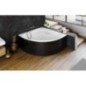 ROSANA Corner Bath 136x136x63cm, Blanc/noir ROSANA Corner Bath 136x136x63cm, Blanc/noir