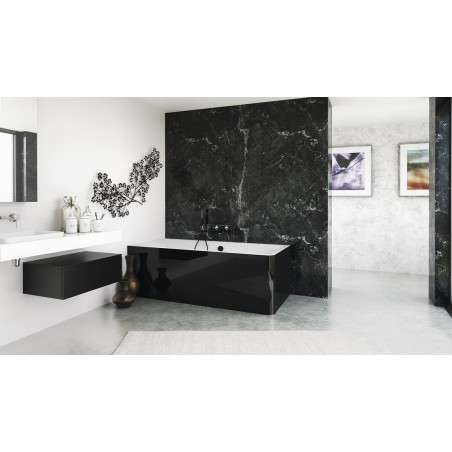 MARLENE CURVE L MONOLITH Bain rectangulaire 185x85x63cm, blanc/noir