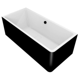 MARLENE CURVE L MONOLITH Bain rectangulaire 185x85x63cm, blanc/noir
