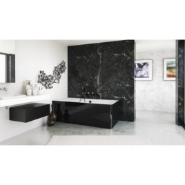 MARLENE CURVE L MONOLITH Bain rectangulaire 165x75x63cm, blanc/noir