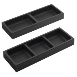 Organiseur latéral LINDO, lot de 2, 114x323mm, plastique, anthracite