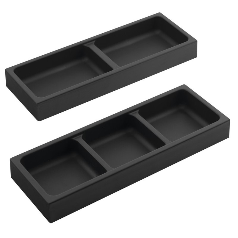 Organiseur latéral LINDO, lot de 2, 114x323mm, plastique, anthracite
