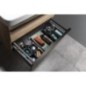 Bol bas LINDO, lot de 10 (6x 100x65x100 mm+4x 100x65x150 mm), plastique, anthracite
