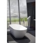Baignoire îlot en marbre coulé REDUTA 171x81x58cm, blanche