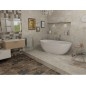 Baignoire îlot en marbre coulé REDUTA 171x81x58cm, blanche