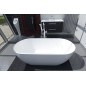 Baignoire îlot en marbre coulé REDUTA 171x81x58cm, blanche