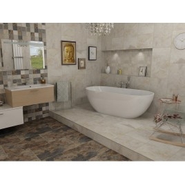 Baignoire îlot en marbre coulé REDUTA 171x81x58cm, blanche