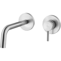 Paffoni Light - Mitigeur de lavabo encastré, installation 2 trous, inox LIG007ST70