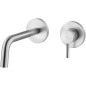 Paffoni Light - Mitigeur de lavabo encastré, installation 2 trous, inox LIG007ST70